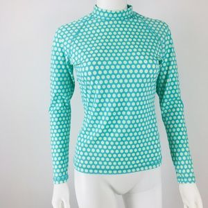 J. Crew Womens Surf Rash Guard Top Polka Dots